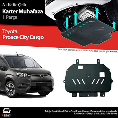 S-Dizayn Toyota Proace City Cargo Çelik Karter Muhafaza 2018 Üzeri A+ Kalite