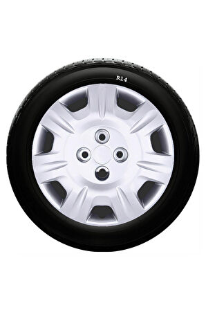 Toyota Uyumlu 14 Inc Kırılmaz SKS Jant Kapağı 1 Takım 4 Adet No:220