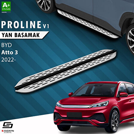 S-Dizayn BYD Atto 3 OEM Still Pro V1 Aluminyum Yan Basamak 193 Cm 2022 Üzeri