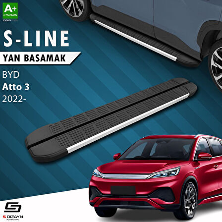 S-Dizayn BYD Atto 3 S-Line Aluminyum Yan Basamak 193 Cm 2022 Üzeri