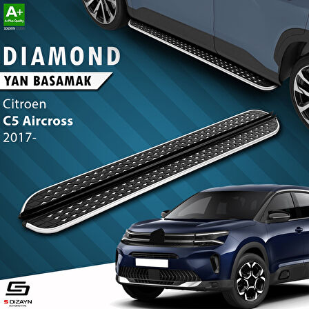 S-Dizayn Citroen C5 Aircross Diamond Krom Yan Basamak 193 Cm 2017 Üzeri