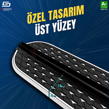 S-Dizayn Citroen C5 Aircross Diamond Krom Yan Basamak 193 Cm 2017 Üzeri