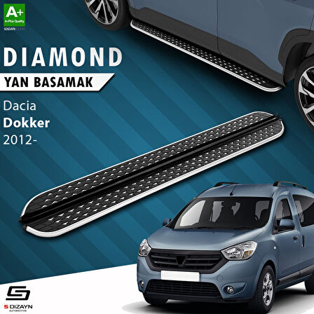 S-Dizayn Dacia Dokker Diamond Krom Yan Basamak 203 Cm 2012 Üzeri