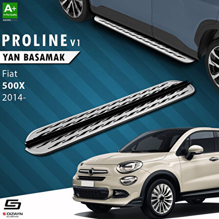 S-Dizayn Fiat 500X OEM Still Pro V2 Aluminyum Yan Basamak 173 Cm 2014 Üzeri