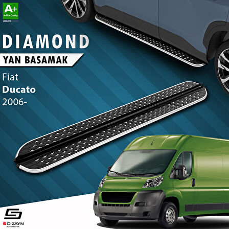 S-Dizayn Fiat Ducato 3 Kısa Şase Diamond Krom Yan Basamak 203 Cm 2006 Üzeri