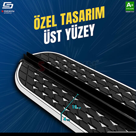 S-Dizayn Ford Kuga 2 Diamond Krom Yan Basamak 183 Cm 2013-2019