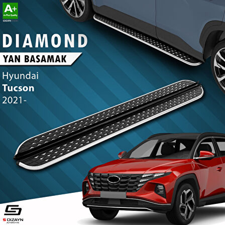 S-Dizayn Hyundai Tucson 4 Diamond Krom Yan Basamak 173 Cm 2021-2024
