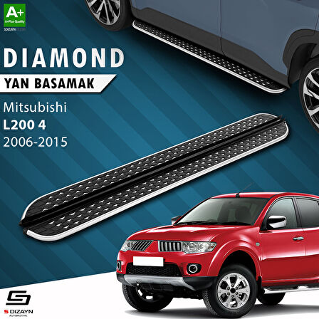 S-Dizayn Mitsubishi L200 4 Diamond Krom Yan Basamak 193 Cm 2006-2015