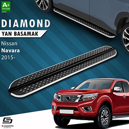 S-Dizayn Nissan Navara 3 Diamond Krom Yan Basamak 203 Cm 2015 Üzeri