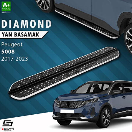 S-Dizayn Peugeot 5008 2 Diamond Krom Yan Basamak 203 Cm 2017-2023