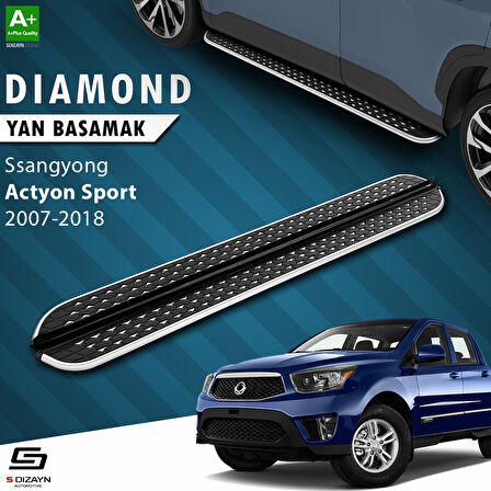 S-Dizayn Ssangyong Actyon Sports Diamond Krom Yan Basamak 203 Cm 2007-2018