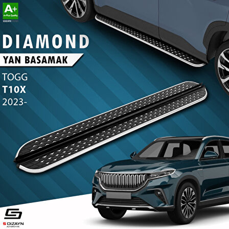 S-Dizayn TOGG T10X Diamond Krom Yan Basamak 203 Cm 2023 Üzeri