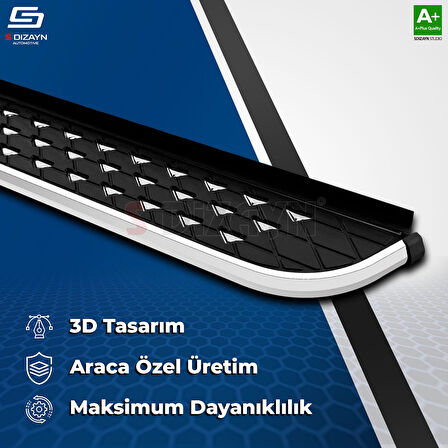 S-Dizayn VW Tiguan 2 Diamond Krom Yan Basamak 173 Cm 2016-2024