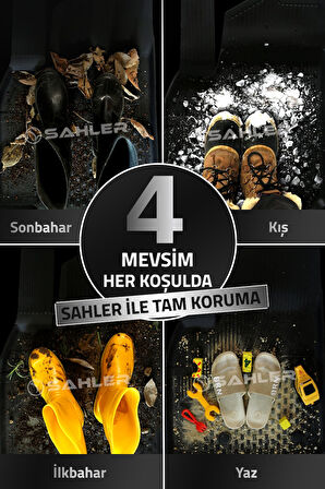 Fiorino - Nemo - Bipper  Van 2'li 2020+ Uyumlu SAHLER Araca Özel 4.5D Havuzlu Oto Paspas