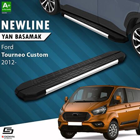S-Dizayn Ford Tourneo Custom Kısa Şase NewLine Krom Yan Basamak 203 Cm 2012-2023 A+ Kalite