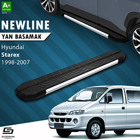 S-Dizayn Hyundai H-1 Starex Uzun Şase NewLine Krom Yan Basamak 213 Cm 1998-2007 A+ Kalite