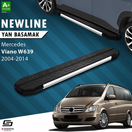 S-Dizayn Mercedes Viano W639 Uzun Şase NewLine Krom Yan Basamak 253 Cm 2004-2014 A+ Kalite