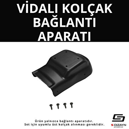 S-Dizayn Opel Corsa D ABS Vidalı Kol Dayama Kolçak Alt Adaptör 2006-2013 A+Kalite
