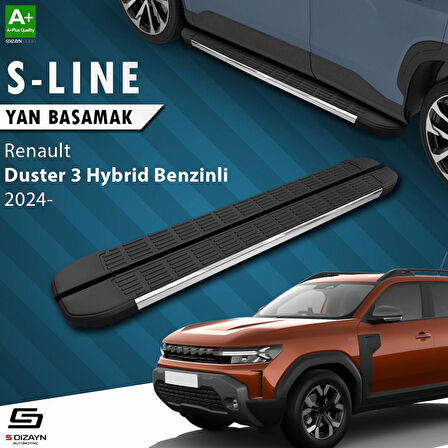 S-Dizayn Renault Duster 3 Hybrid Benzinli S-Line Krom Yan Basamak 183 Cm 2024 Üzeri A+ Kalite
