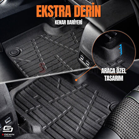 S-Dizayn Renault Duster E-Tech Full Hybrid 3D Pro Havuzlu Paspas 2024 Üzeri A+ Kalite