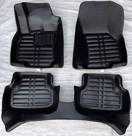 Volkswagen Golf 7 Uyumlu 2012-2020 5D Havuzlu Karbon Dizayn Paspas Seti