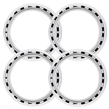 Hyundai Uyumlu 15 Jant At Desenli Lastik Yanağı Beyaz Renk 1 Takım 4 Adet