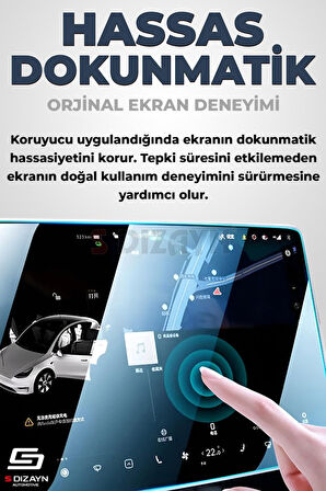 S-Dizayn Kia Sportage Prestige / Elegance 9H Nano Klima Kontrol Ekran Koruyucu Mat 2022-2023 A+ Kalite