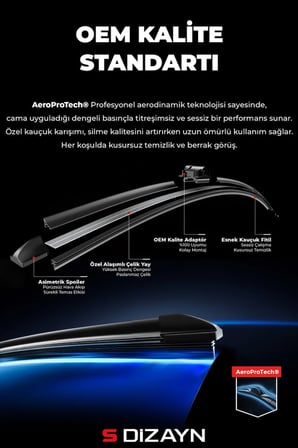 S-Dizayn VW Golf 4 Ön Cam Silecek Seti 1998-2002 Premium Araca Özel 53-48 Cm  A+ Kalite