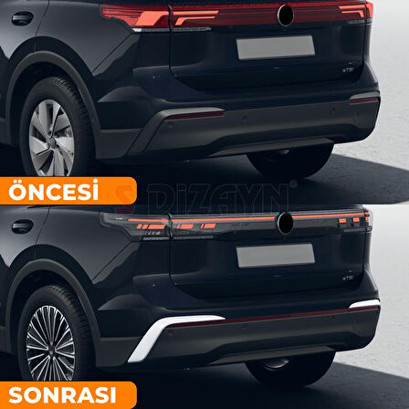 S-Dizayn Volkswagen Tiguan Krom Arka Tampon Difüzör Çıtası OEM Still 2 Prç. 2024 Üzeri A+ Kalite