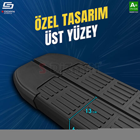 S-Dizayn Ford Tourneo Custom 2 Kısa Şase S-Line Siyah Yan Basamak 223 Cm 2023 Üzeri A+ Kalite