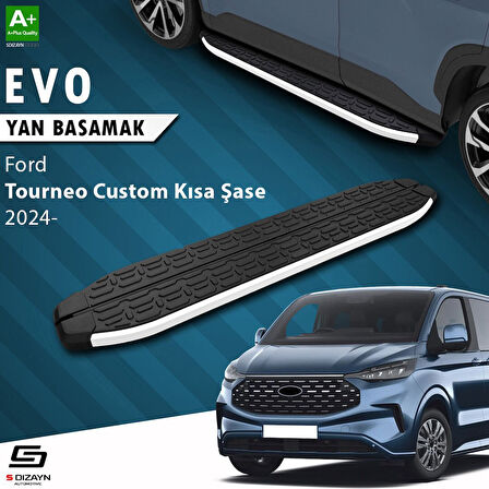 S-Dizayn Ford Tourneo Custom 2 Kısa Şase Evo Aluminyum Yan Basamak 223 Cm 2023 Üzeri A+ Kalite