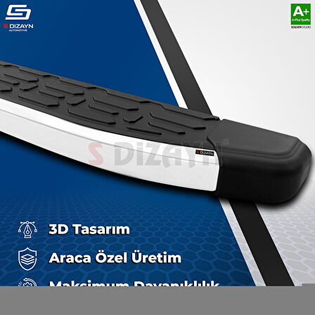 S-Dizayn Ford Tourneo Custom 2 Kısa Şase Evo Aluminyum Yan Basamak 223 Cm 2023 Üzeri A+ Kalite