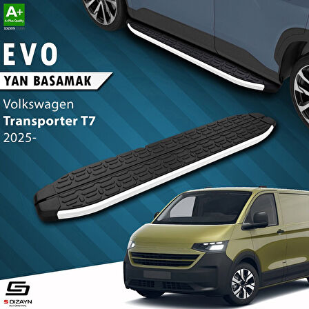 S-Dizayn Volkswagen Transporter T7 Kısa Şase Evo Aluminyum Yan Basamak 223 Cm 2025 Üzeri A+ Kalite