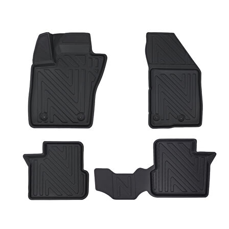 Fiat Egea 2015 ve Sonrası Hatchback Premium Seri Araca Özel 3D Havuzlu Oto Paspas