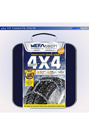 Mefatech Oto Lastik Kar Zinciri 285/55/R18 4x4 Tipi Takmatik Kolay Montaj Binek Suv Minibüs