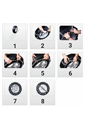 Oto Lastik Kar Zinciri 225/50/r16 Merdiven Tipi Mahmuzlu Serme Suv Minibüs