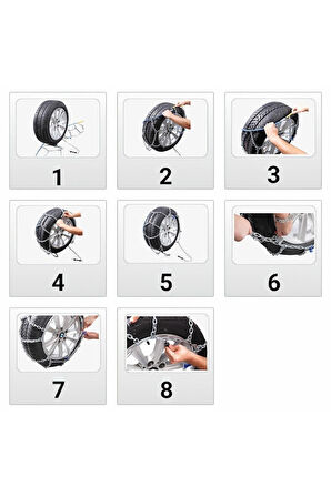 Oto Lastik Kar Zinciri 265/45/r19 4x4 Tipi Binek Suv Minibüs Takmatik Kolay Montaj