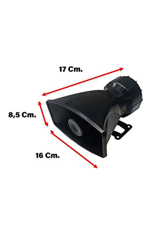 Oto Polis Sireni Uzaktan Kumandalı 4 Sesli 12 Volt 50 Watt