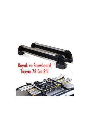 Oto Kayak Snowboard Taşıyıcı 2 li Kilitli 78 cm