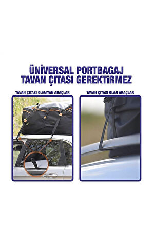 Teamcar Yeni Nesil Port Bagaj Araç Üstü Tavan Çantası Portbagaj - Tavan Çantası - 500 Lt