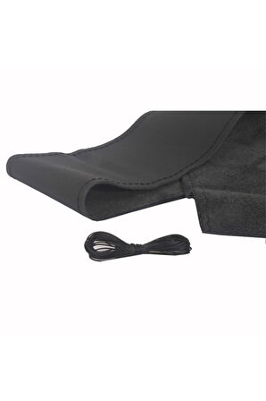 Peugeot 207 Direksiyon Kılıfı Siyah Dikmeli Hakiki Deri Dikişli