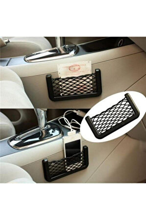 Oto Cep Telefonu Ve Malzeme Filesi Araç Içi Fileli Ceplik Malzeme Filesi