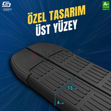S-Dizayn Citroen Jumpy 3 Uzun Şase S-Line Siyah Yan Basamak 243 Cm 2016 Üzeri A+ Kalite