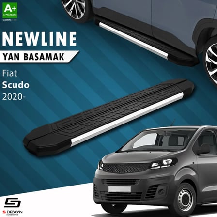S-Dizayn Fiat Scudo 3 Uzun Şase NewLine Krom Yan Basamak 243 Cm 2020 Üzeri A+ Kalite