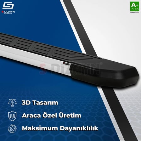 S-Dizayn Fiat Ulysse Uzun Şase NewLine Aluminyum Yan Basamak 243 Cm 2022 Üzeri A+ Kalite