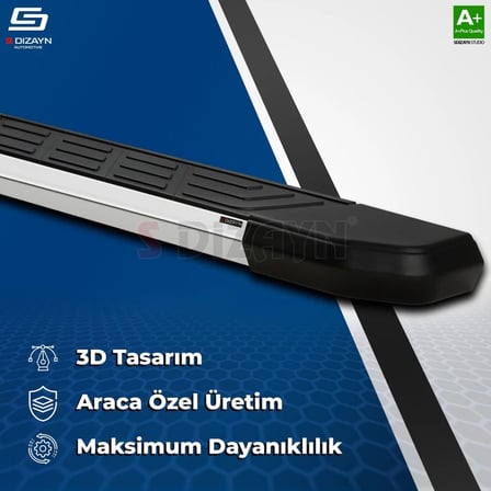 S-Dizayn Fiat Ulysse Uzun Şase NewLine Krom Yan Basamak 243 Cm 2022 Üzeri A+ Kalite