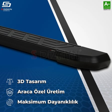 S-Dizayn Fiat Ulysse Uzun Şase NewLine Siyah Yan Basamak 243 Cm 2022 Üzeri A+ Kalite
