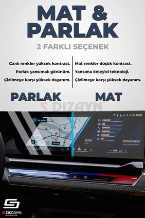 S-Dizayn Hyundai Ioniq 6 12.3 İnç 9H Nano Gösterge & Multimedya Ekran Koruyucu 2'Li Set (MAT) 2024-2025 A+ Kalite