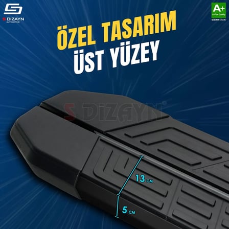 S-Dizayn Ssangyong Korando Sport NewLine Siyah Yan Basamak 203 Cm 2010-2019 A+ Kalite