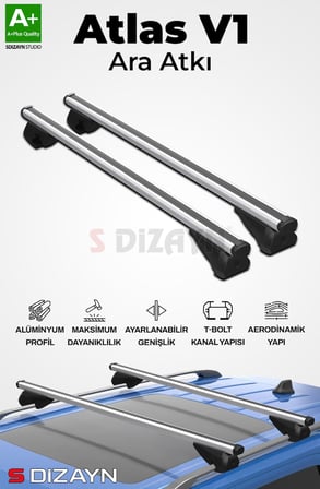 S-Dizayn Suzuki İgnis HB S-Bar Atlas V1 Ara Atkı Tavan Taşıyıcı Barı Gri 120 Cm 2016 Üzeri A+ Kalite